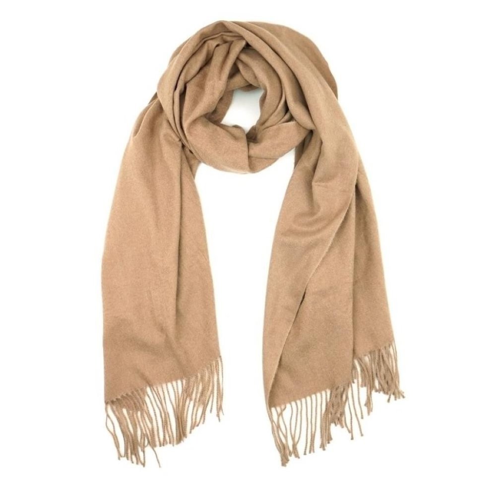 Cashmere Feel Scarf with Fringe